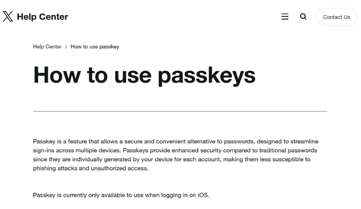 藤县苹果维修店铺分享iOS用户如何通过通行密钥(Passkey)登录 